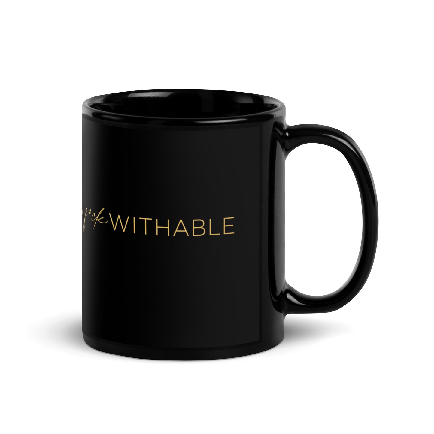 The Unf*ckwithable Black Glossy Mug